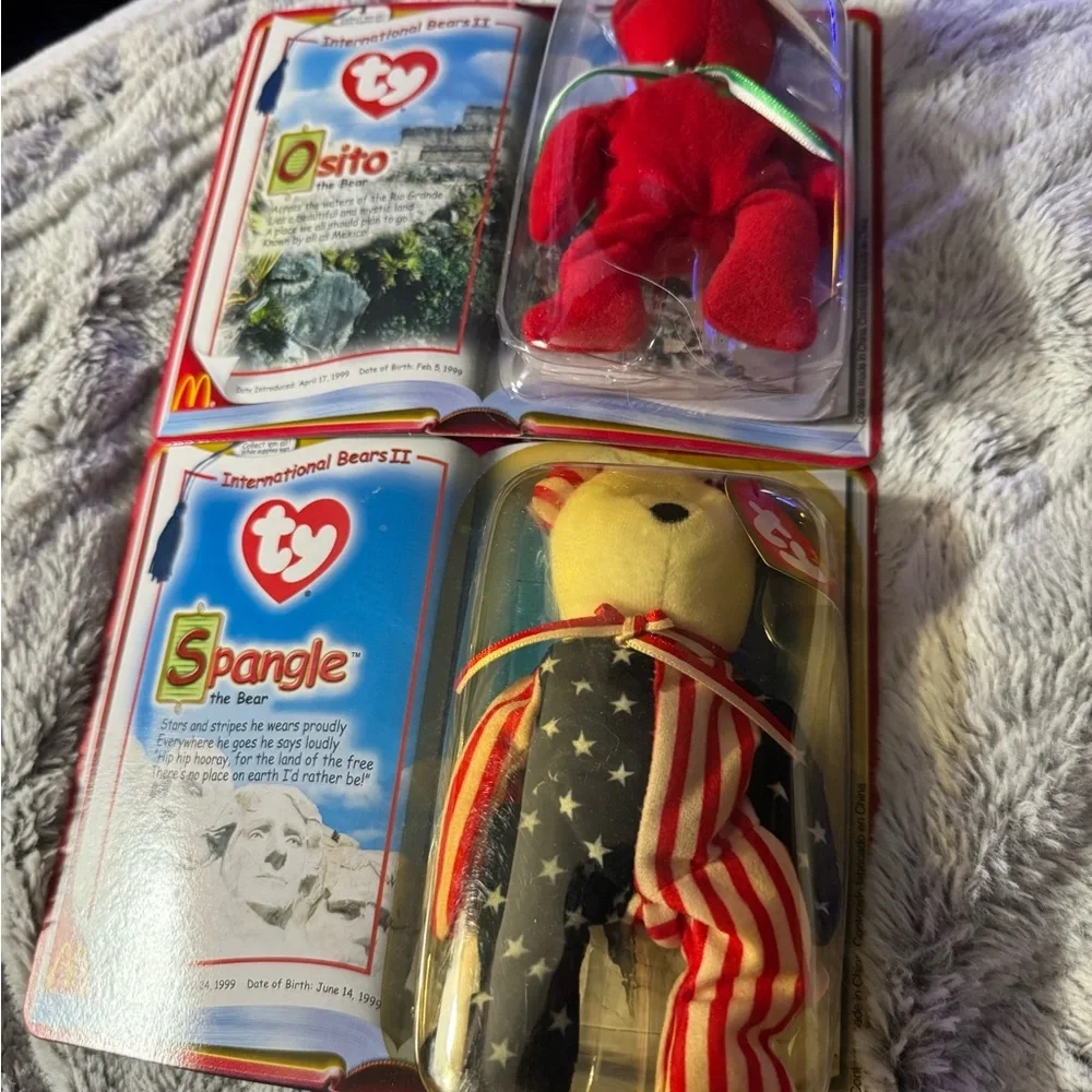 2000 McDonalds Ty Teenie Beanie Babies International Bears II  Set